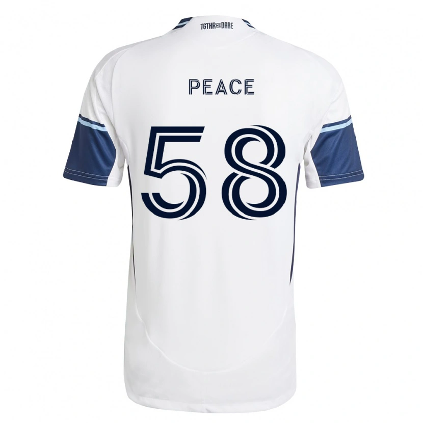Danxen Homem Camisola Jesse Peace #58 Branco Azul Real Principal 2026/27 Camisa Brasil