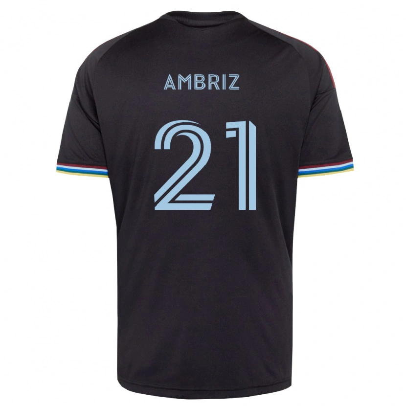 Danxen Homem Camisola Diego Ambriz #21 Preto Azul Celeste Principal 2026/27 Camisa Brasil
