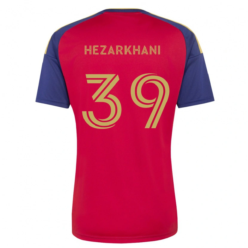 Danxen Homem Camisola Aiden Hezarkhani #39 Azul Real Marrom Vermelho Principal 2026/27 Camisa Brasil
