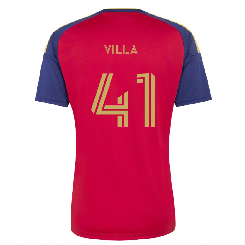Danxen Homem Camisola Gio Villa #41 Azul Real Marrom Vermelho Principal 2026/27 Camisa Brasil