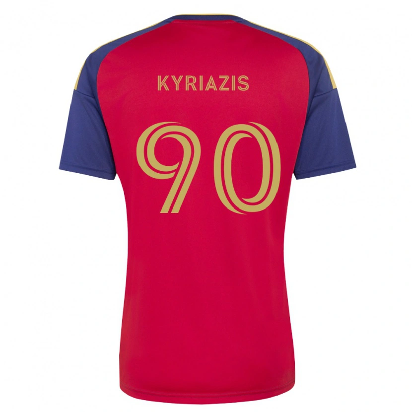 Danxen Homem Camisola Konstantinos Kyriazis #90 Azul Real Marrom Vermelho Principal 2026/27 Camisa Brasil