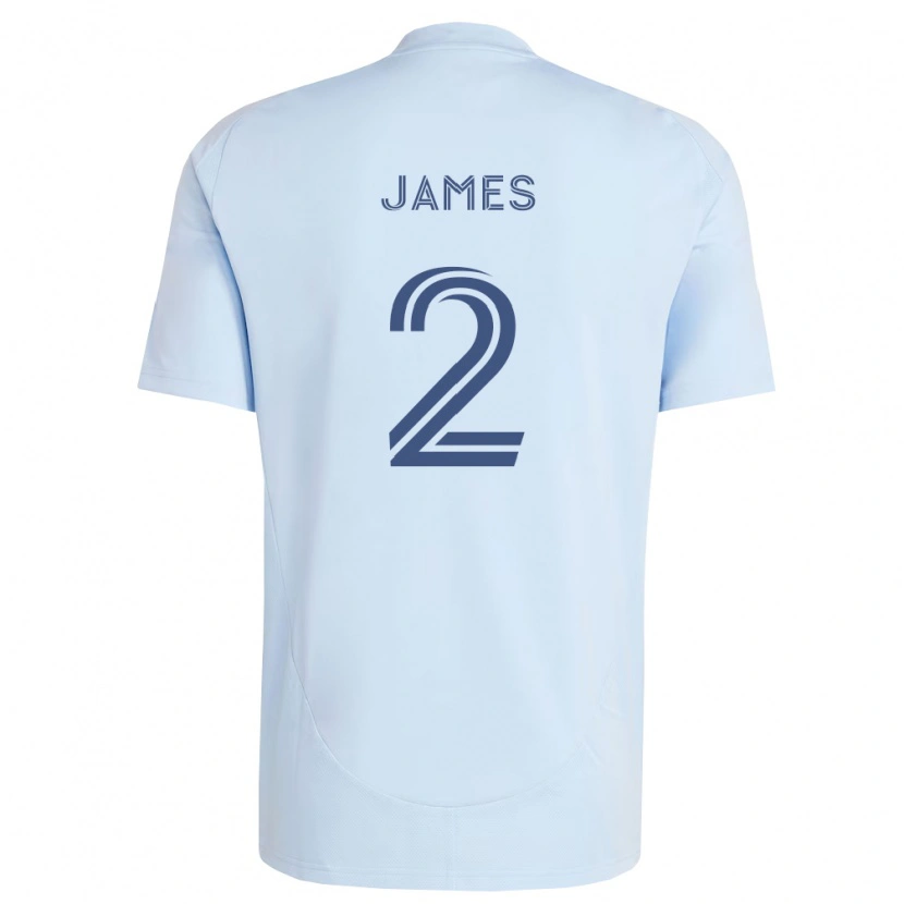 Danxen Homem Camisola Ian James #2 Azul Claro Cinza Claro Principal 2026/27 Camisa Brasil
