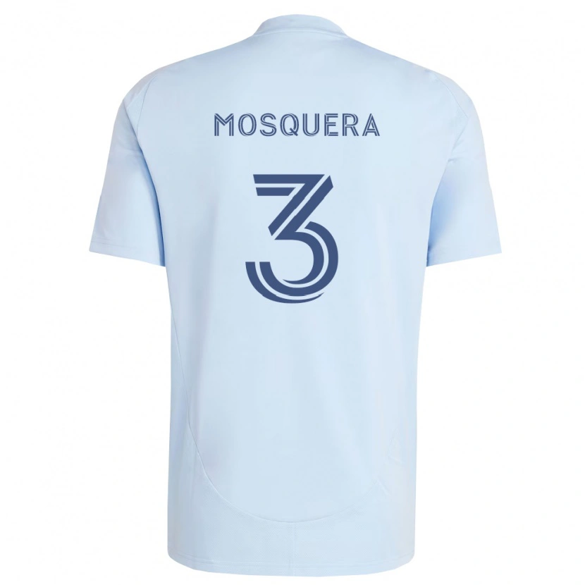 Danxen Homem Camisola Moisés Mosquera #3 Azul Claro Cinza Claro Principal 2026/27 Camisa Brasil