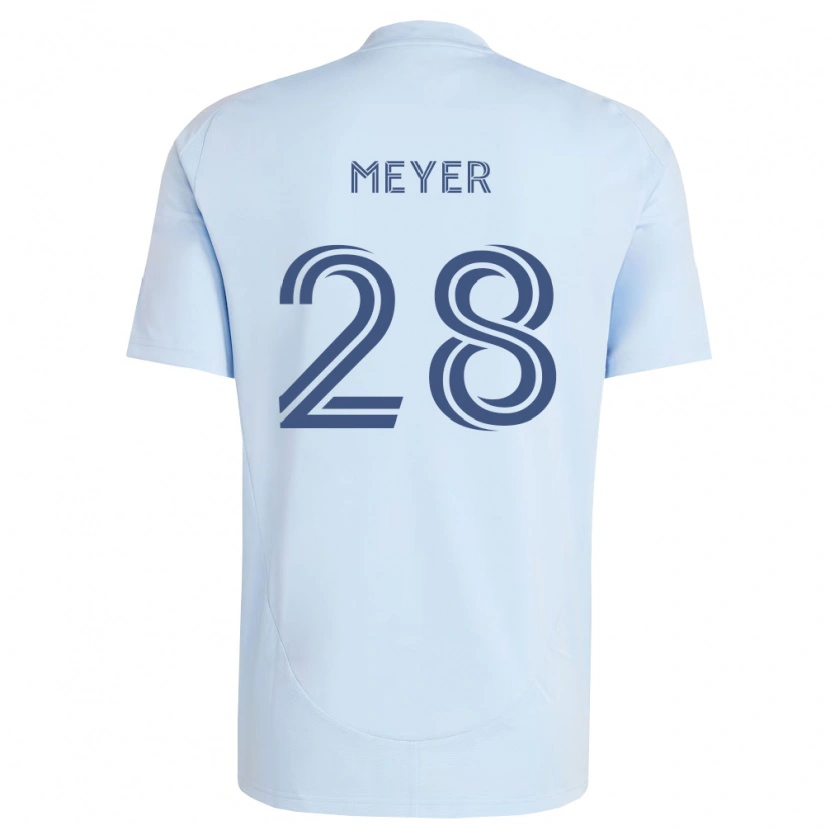 Danxen Homem Camisola Wyatt Meyer #28 Azul Claro Cinza Claro Principal 2026/27 Camisa Brasil