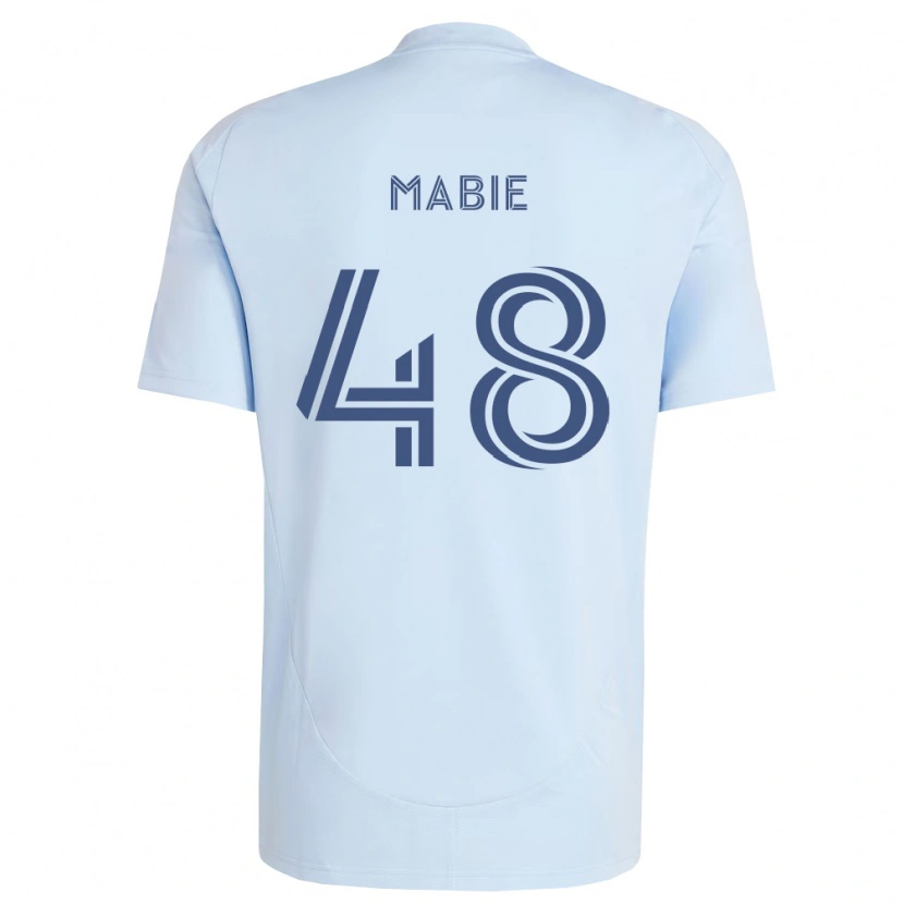 Danxen Homem Camisola Blaine Mabie #48 Azul Claro Cinza Claro Principal 2026/27 Camisa Brasil