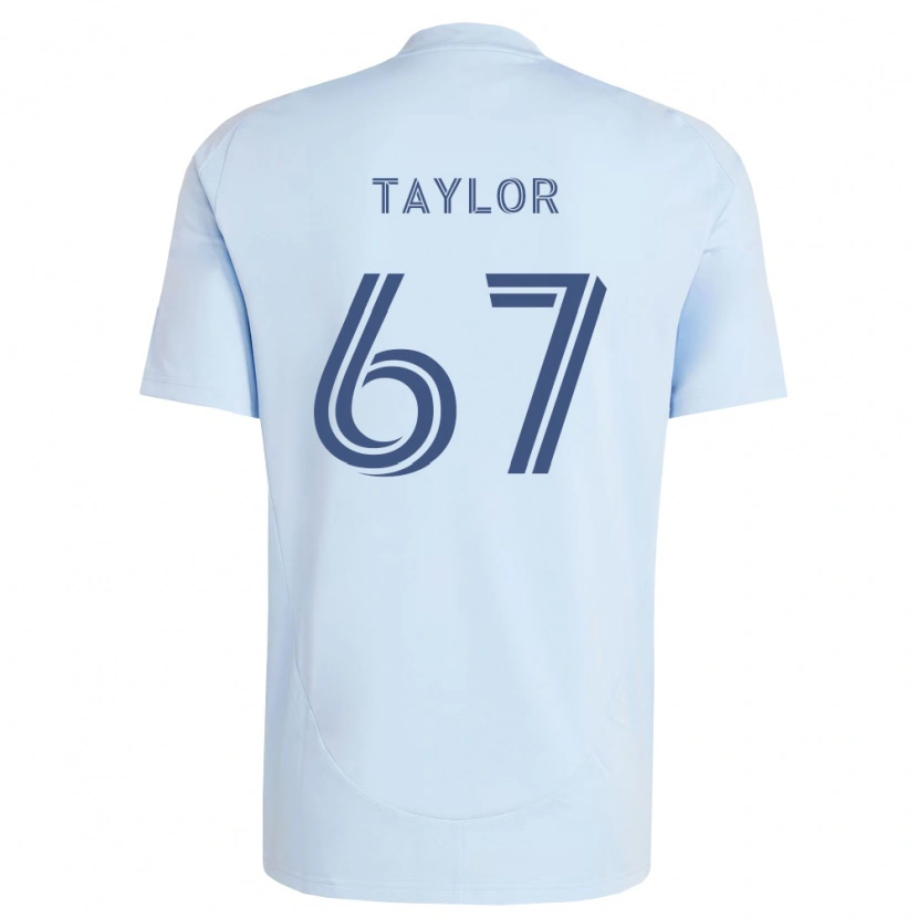 Danxen Homem Camisola Kael Taylor #67 Azul Claro Cinza Claro Principal 2026/27 Camisa Brasil