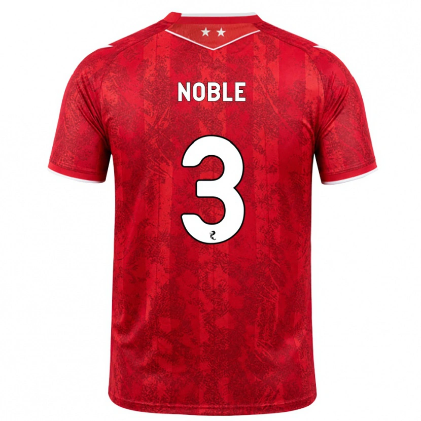 Danxen Homem Camisola Niamh Noble #3 Vermelho Branco Principal 2026/27 Camisa Brasil