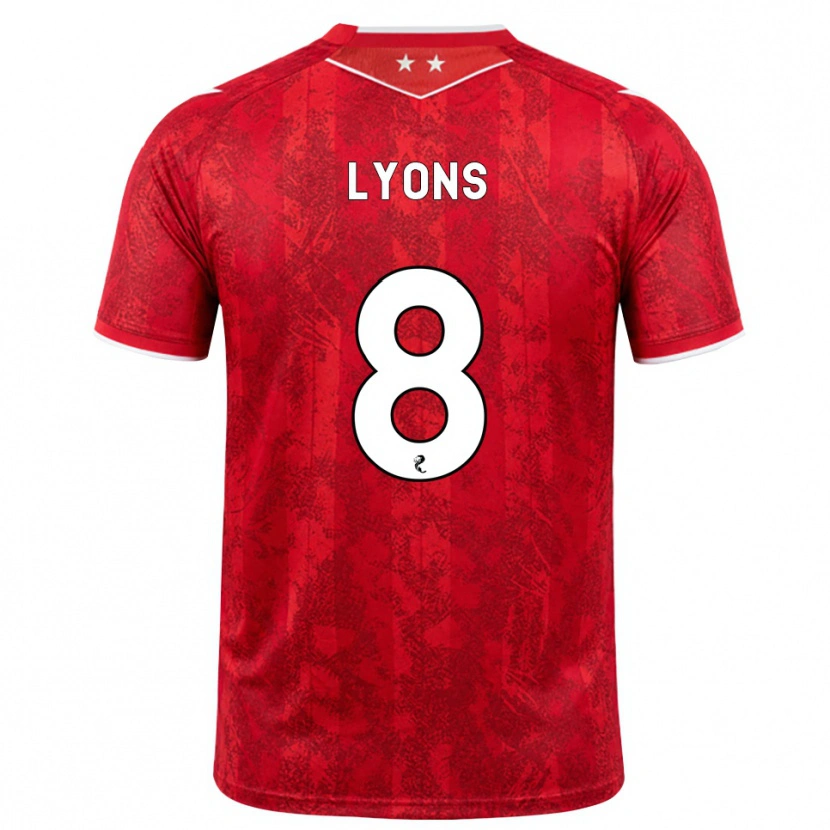 Danxen Homem Camisola Brad Lyons #8 Vermelho Branco Principal 2026/27 Camisa Brasil