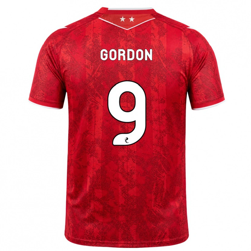 Danxen Homem Camisola Lauren Gordon #9 Vermelho Branco Principal 2026/27 Camisa Brasil