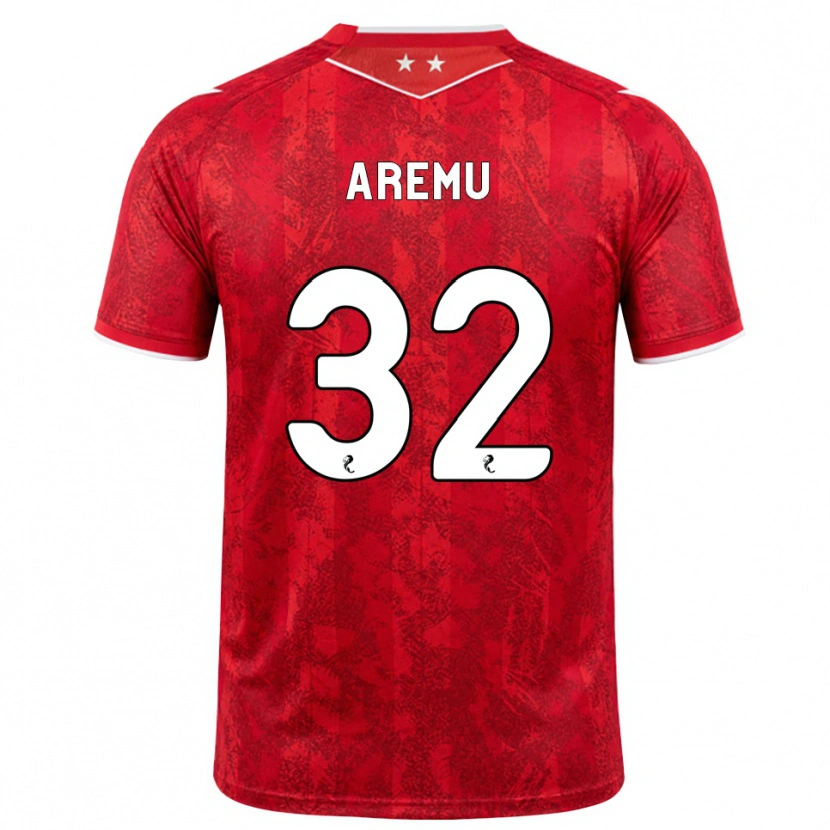 Danxen Homem Camisola Afeez Aremu #32 Vermelho Branco Principal 2026/27 Camisa Brasil