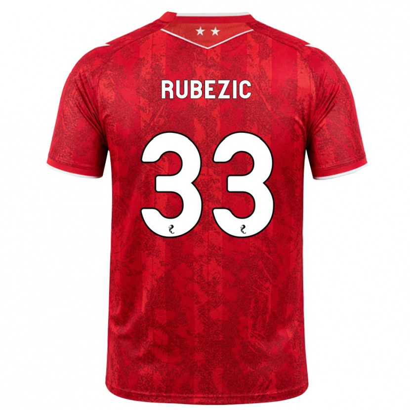Danxen Homem Camisola Slobodan Rubezic #33 Vermelho Branco Principal 2026/27 Camisa Brasil