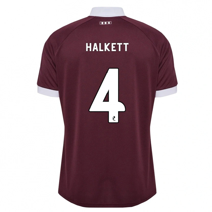 Danxen Homem Camisola Craig Halkett #4 Branco Borgonha Principal 2026/27 Camisa Brasil