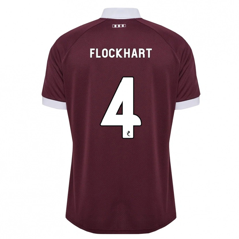 Danxen Homem Camisola Robbie Flockhart #4 Branco Borgonha Principal 2026/27 Camisa Brasil