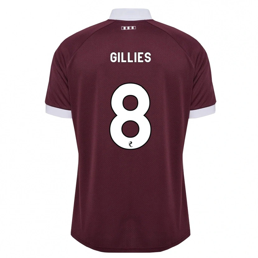 Danxen Homem Camisola Matthew Gillies #8 Branco Borgonha Principal 2026/27 Camisa Brasil