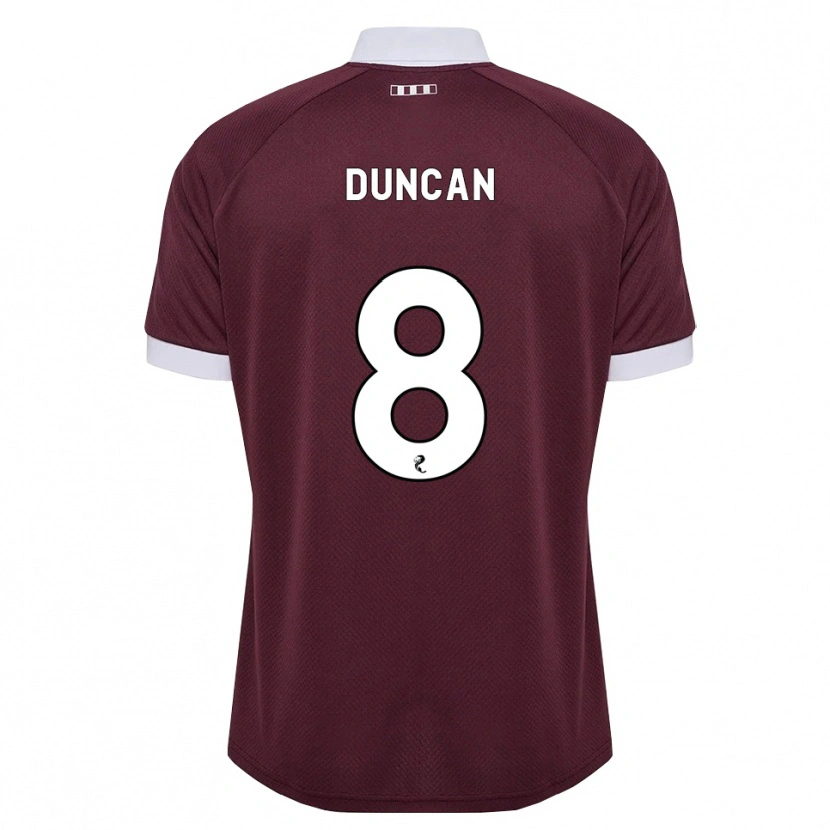 Danxen Homem Camisola Ryan Duncan #8 Branco Borgonha Principal 2026/27 Camisa Brasil
