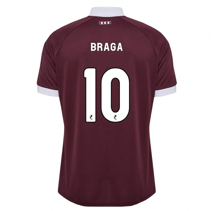 Danxen Homem Camisola Cláudio Braga #10 Branco Borgonha Principal 2026/27 Camisa Brasil