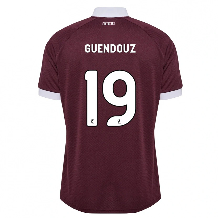 Danxen Homem Camisola Sabri Guendouz #19 Branco Borgonha Principal 2026/27 Camisa Brasil