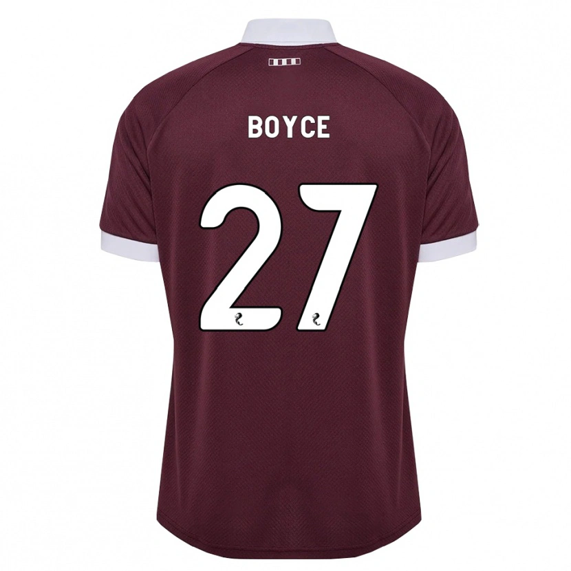 Danxen Homem Camisola Liam Boyce #27 Branco Borgonha Principal 2026/27 Camisa Brasil