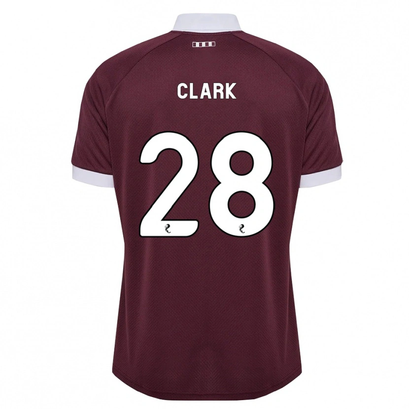 Danxen Homem Camisola Zander Clark #28 Branco Borgonha Principal 2026/27 Camisa Brasil