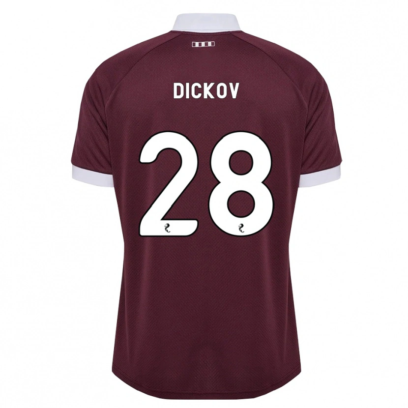 Danxen Homem Camisola Sam Dickov #28 Branco Borgonha Principal 2026/27 Camisa Brasil