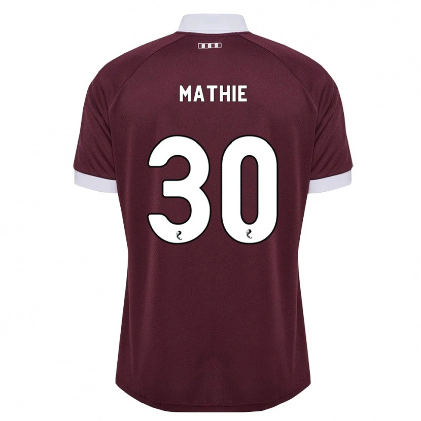 Danxen Homem Camisola Jayden Mathie #30 Branco Borgonha Principal 2026/27 Camisa Brasil