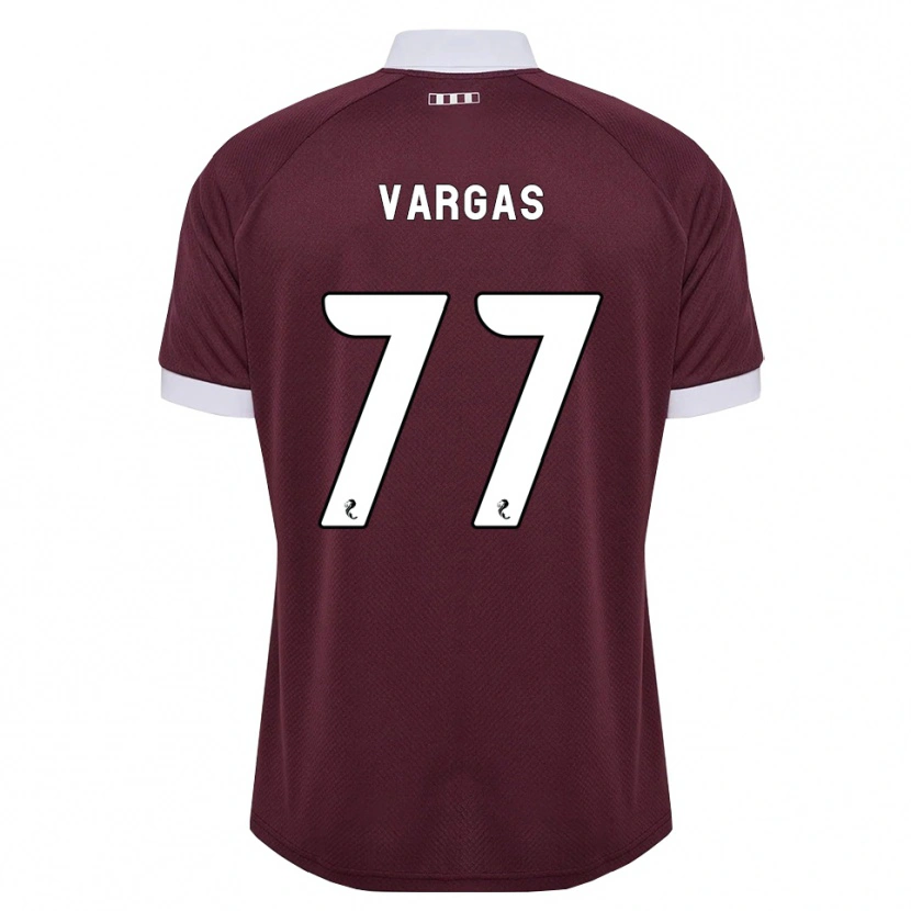 Danxen Homem Camisola Kenneth Vargas #77 Branco Borgonha Principal 2026/27 Camisa Brasil