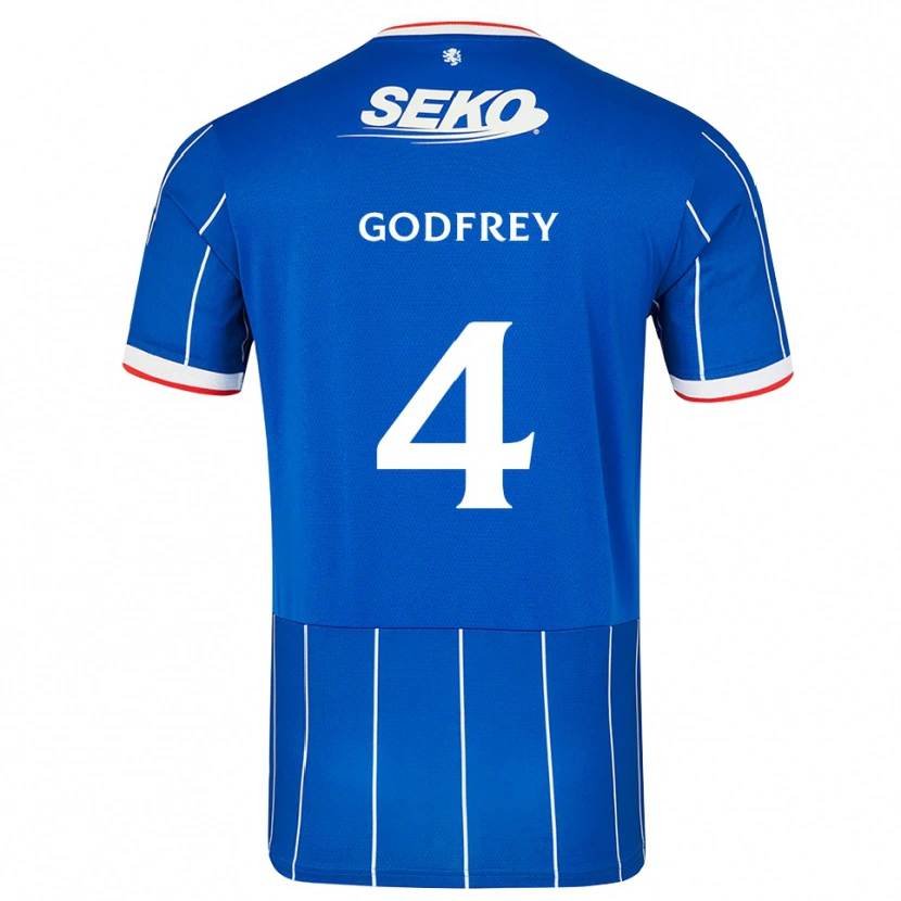 Danxen Homem Camisola Ben Godfrey #4 Vermelho Azul Branco Principal 2026/27 Camisa Brasil