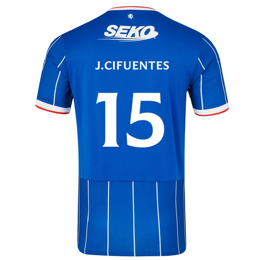 Danxen Homem Camisola José Cifuentes #15 Vermelho Azul Branco Principal 2026/27 Camisa Brasil