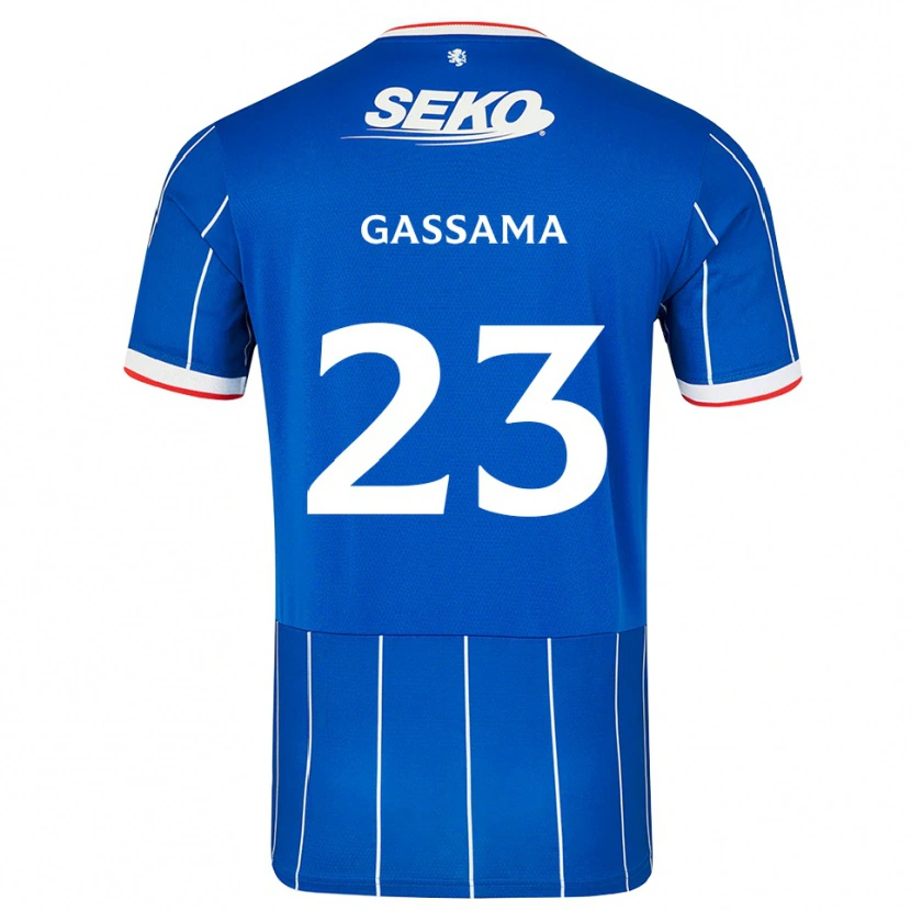Danxen Homem Camisola Djeidi Gassama #23 Vermelho Azul Branco Principal 2026/27 Camisa Brasil