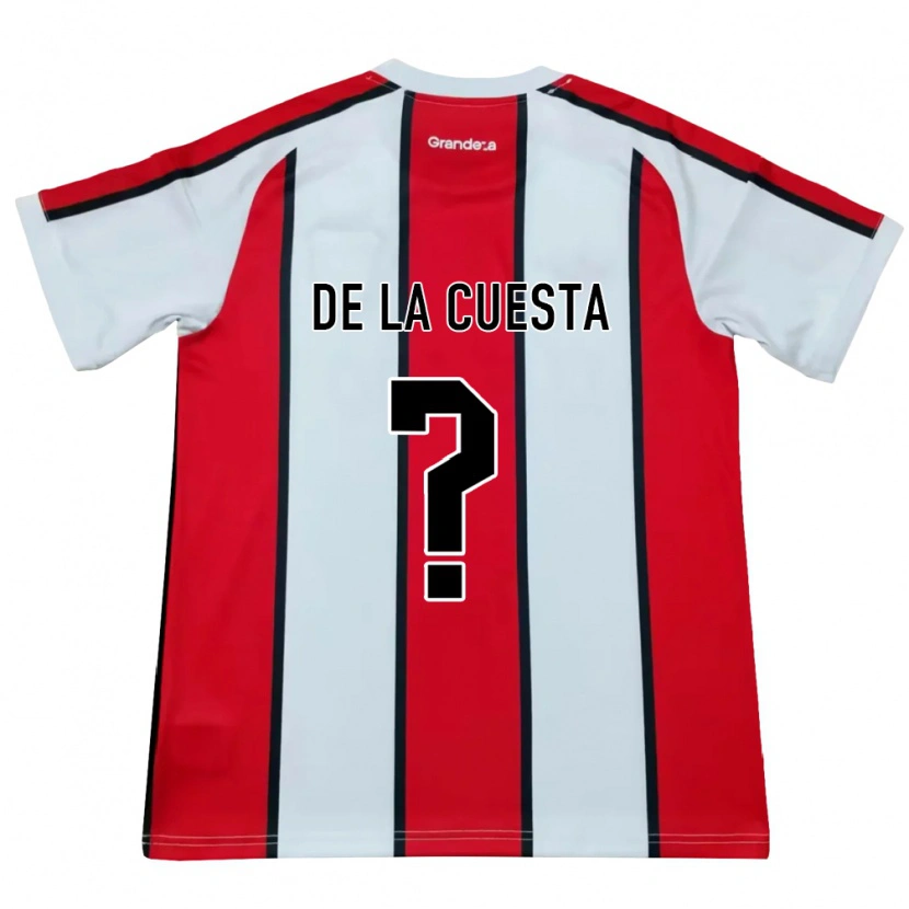 Danxen Homem Camisola Agustín De La Cuesta #0 Branco Vermelho Preto Alternativa 2026/27 Camisa Brasil