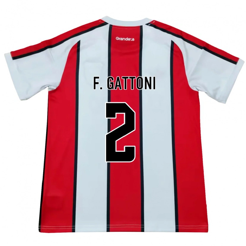 Danxen Homem Camisola Federico Gattoni #2 Branco Vermelho Preto Alternativa 2026/27 Camisa Brasil