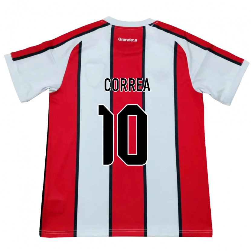 Danxen Homem Camisola Ángel Correa #10 Branco Vermelho Preto Alternativa 2026/27 Camisa Brasil