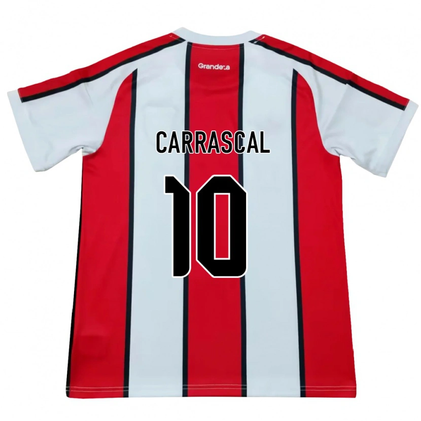 Danxen Homem Camisola Jorge Carrascal #10 Branco Vermelho Preto Alternativa 2026/27 Camisa Brasil