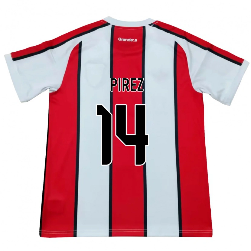 Danxen Homem Camisola Leandro González Pírez #14 Branco Vermelho Preto Alternativa 2026/27 Camisa Brasil