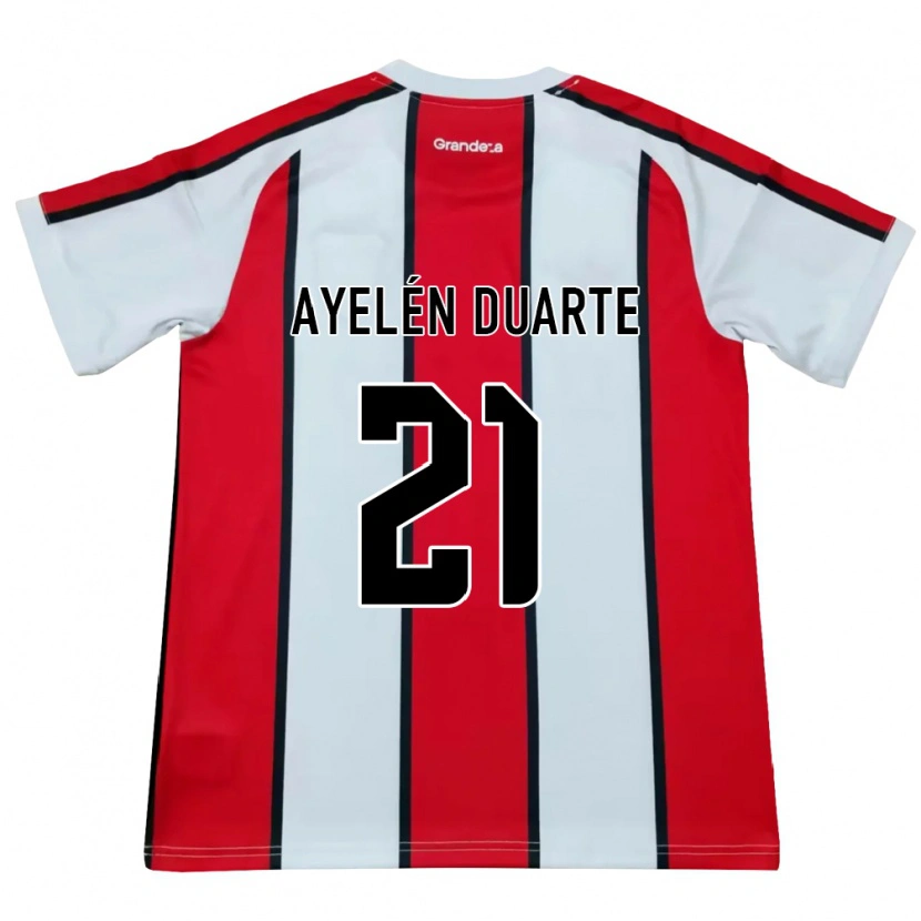 Danxen Homem Camisola Camila Ayelén Duarte #21 Branco Vermelho Preto Alternativa 2026/27 Camisa Brasil