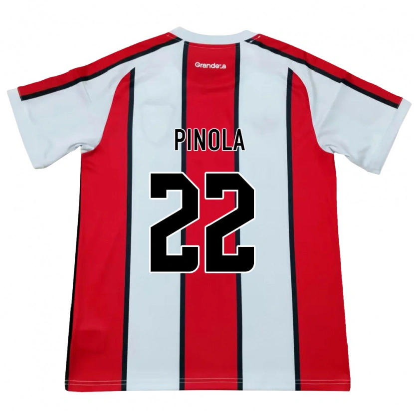 Danxen Homem Camisola Javier Pinola #22 Branco Vermelho Preto Alternativa 2026/27 Camisa Brasil