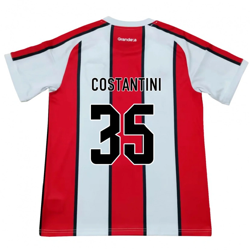 Danxen Homem Camisola Giorgio Costantini #35 Branco Vermelho Preto Alternativa 2026/27 Camisa Brasil