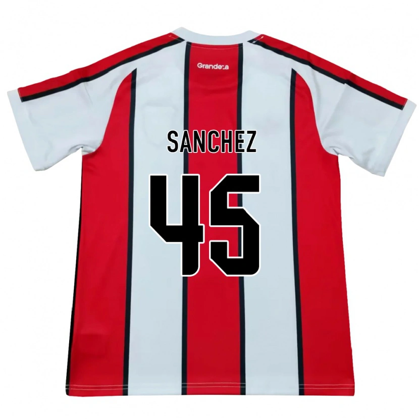 Danxen Homem Camisola Sebastián Sánchez #45 Branco Vermelho Preto Alternativa 2026/27 Camisa Brasil