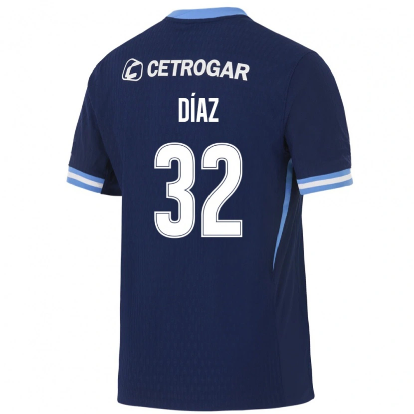 Danxen Homem Camisola Lautaro Díaz #32 Azul Real Azul Claro Branco Alternativa 2026/27 Camisa Brasil