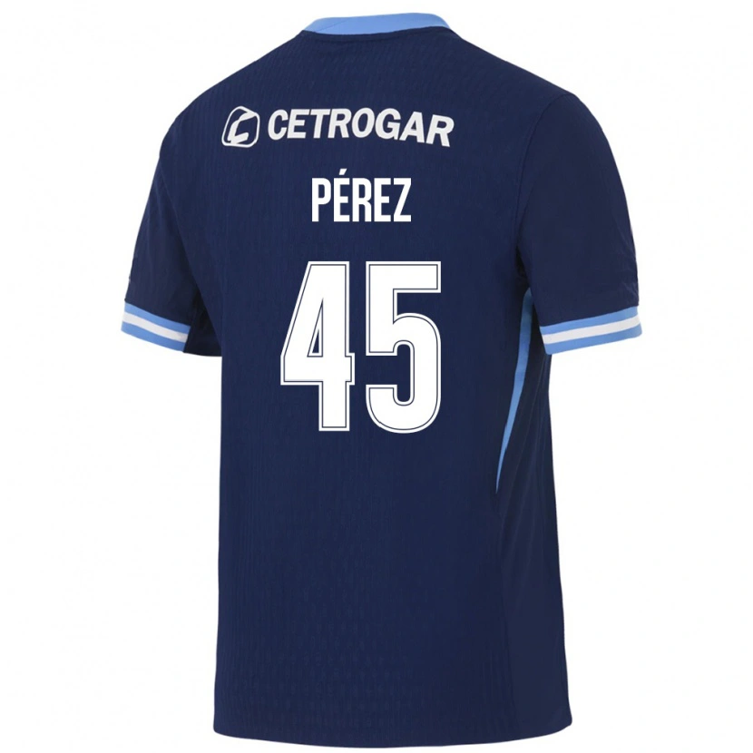 Danxen Homem Camisola Ezequiel Pérez #45 Azul Real Azul Claro Branco Alternativa 2026/27 Camisa Brasil