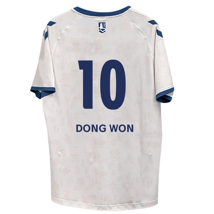 Danxen Homem Camisola Dong-Won Ji #10 Azul Real Branco Alternativa 2026/27 Camisa Brasil