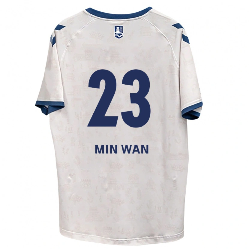 Danxen Homem Camisola Min-Wan Kang #23 Azul Real Branco Alternativa 2026/27 Camisa Brasil