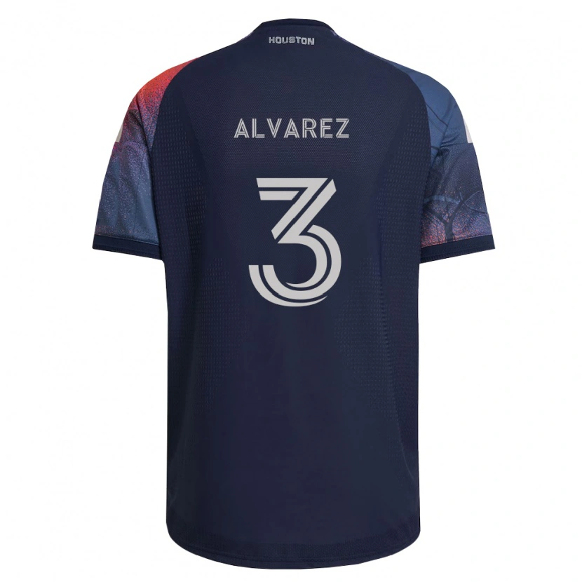 Danxen Homem Camisola Santiago Alvarez #3 Azul Profundo Branco Laranja Alternativa 2026/27 Camisa Brasil