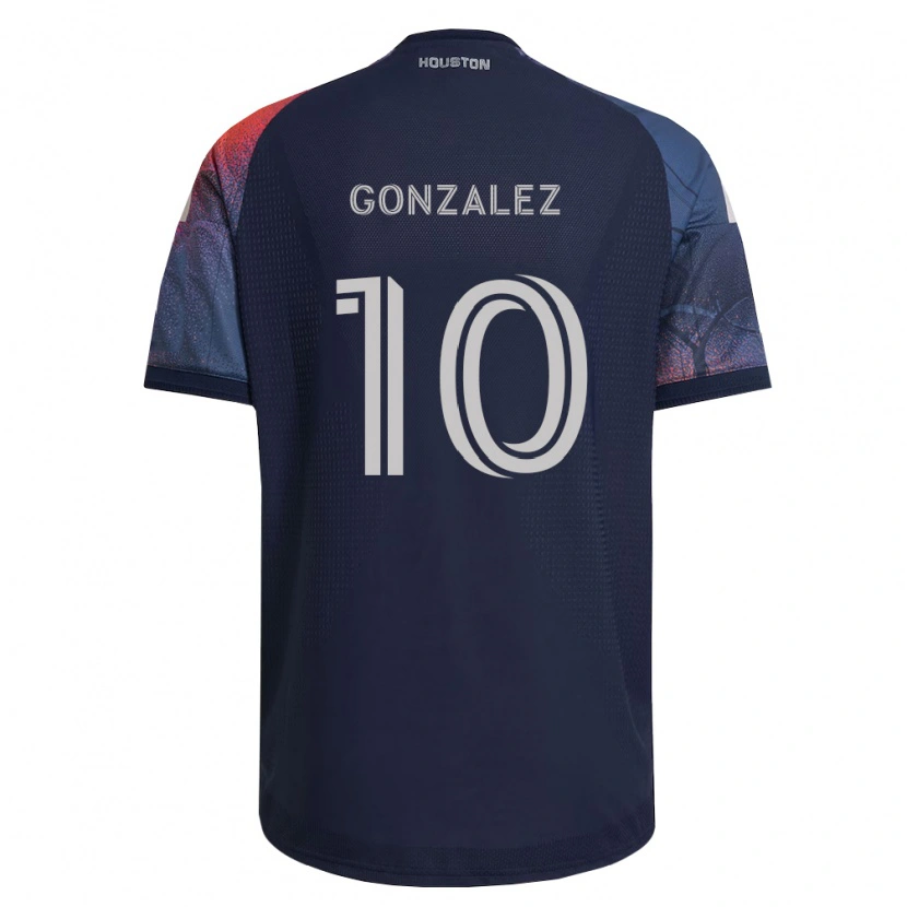 Danxen Homem Camisola Yair González #10 Azul Profundo Branco Laranja Alternativa 2026/27 Camisa Brasil