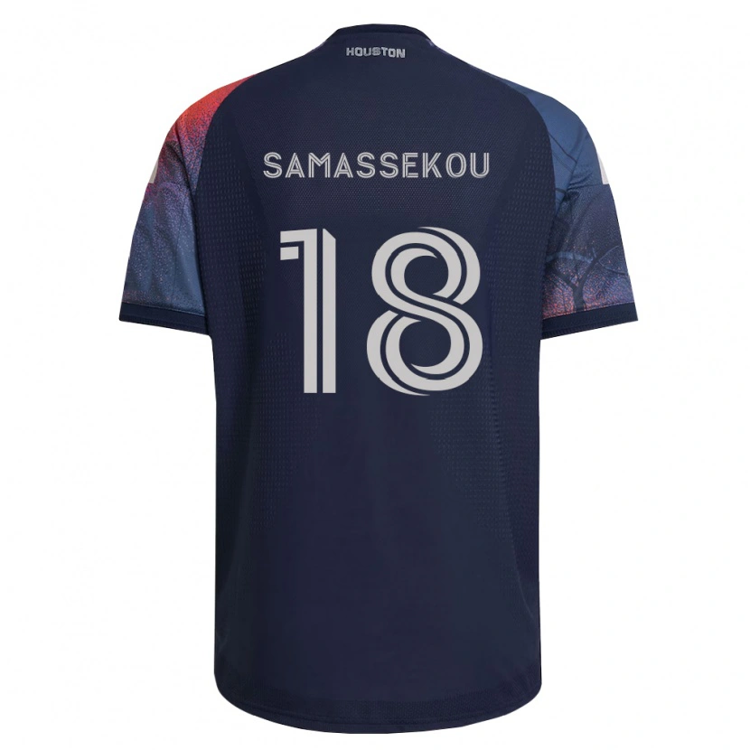 Danxen Homem Camisola Diadié Samassékou #18 Azul Profundo Branco Laranja Alternativa 2026/27 Camisa Brasil
