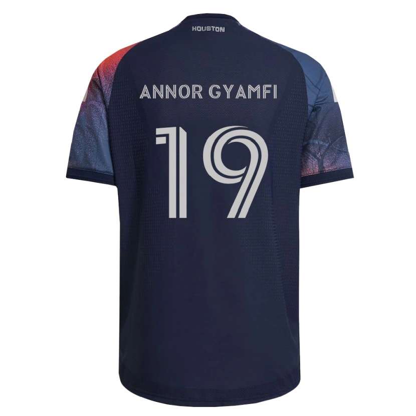 Danxen Homem Camisola Stephen Annor Gyamfi #19 Azul Profundo Branco Laranja Alternativa 2026/27 Camisa Brasil