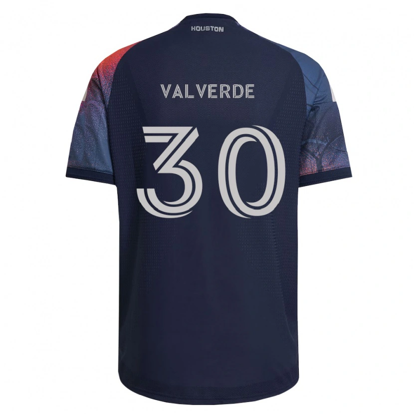 Danxen Homem Camisola Jefferson Valverde #30 Azul Profundo Branco Laranja Alternativa 2026/27 Camisa Brasil