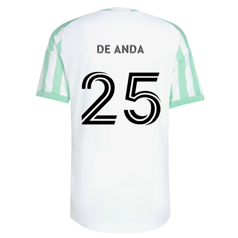 Danxen Homem Camisola Anthony De Anda #25 Verde Claro Branco Preto Alternativa 2026/27 Camisa Brasil
