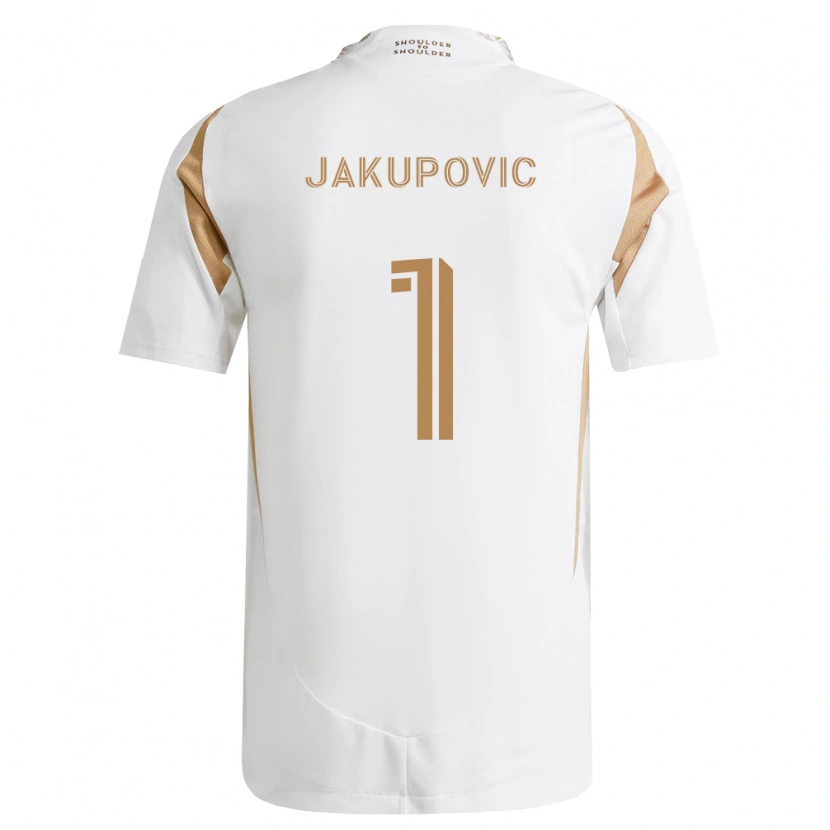 Danxen Homem Camisola Eldin Jakupovic #1 Branco Marrom Alternativa 2026/27 Camisa Brasil