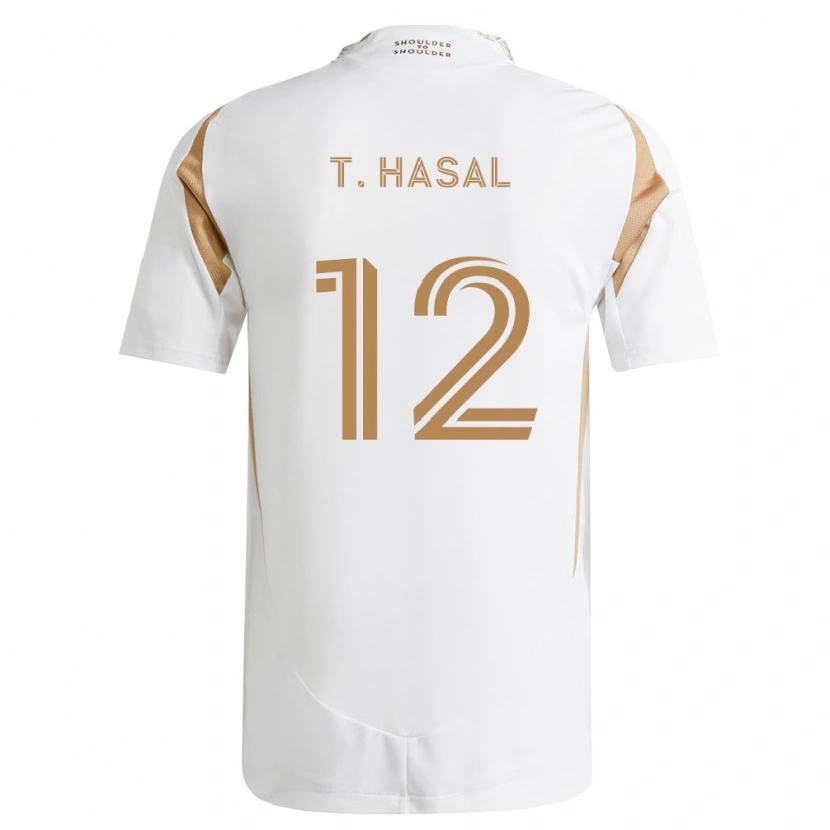Danxen Homem Camisola Thomas Hasal #12 Branco Marrom Alternativa 2026/27 Camisa Brasil